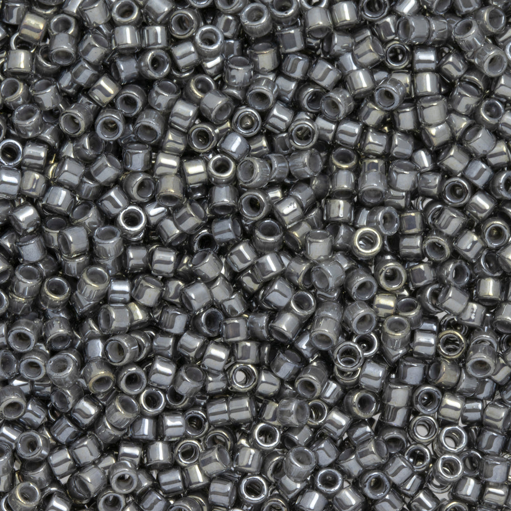 Toho Aiko Seed Beads, 11/0 #1032 'Graphite-Lined Crystal' (4 Grams)