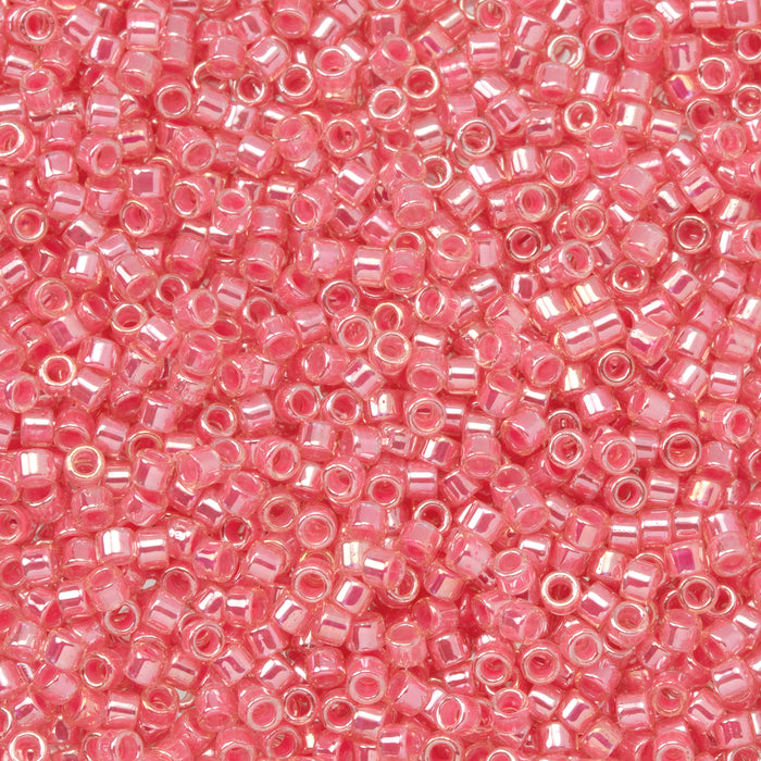 Toho Aiko Seed Beads, 11/0 #1035 'Cotton Candy-Lined Rosaline' (4 Grams)