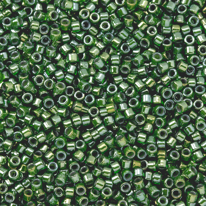 Toho Aiko Seed Beads, 11/0 #1049 'Green-Lined Peridot' (4 Grams)