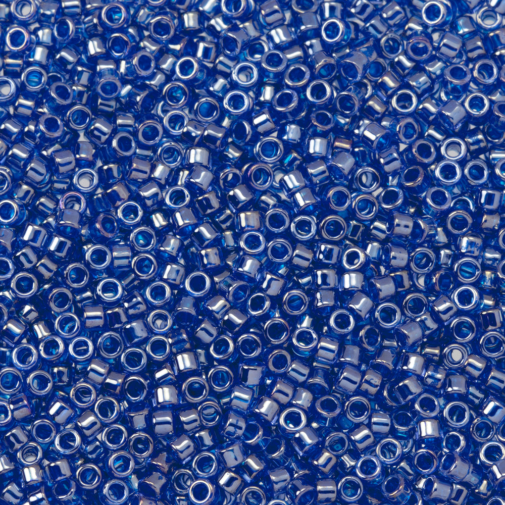 Toho Aiko Seed Beads, 11/0 #1057 'Dk Blue-Lined Lt Sapphire' (4 Grams)