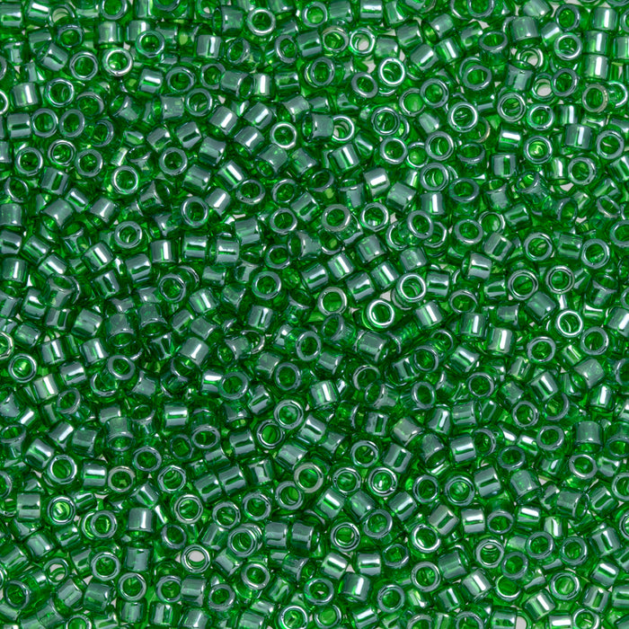 Toho Aiko Seed Beads, 11/0 #108B 'Transparent Grass Green Luster' (4 Grams)