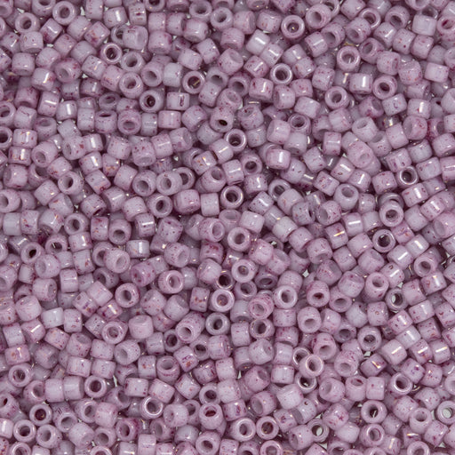 Toho Aiko Seed Beads, 11/0 #1200 'Marbled Pink Sky White' (4 Grams)
