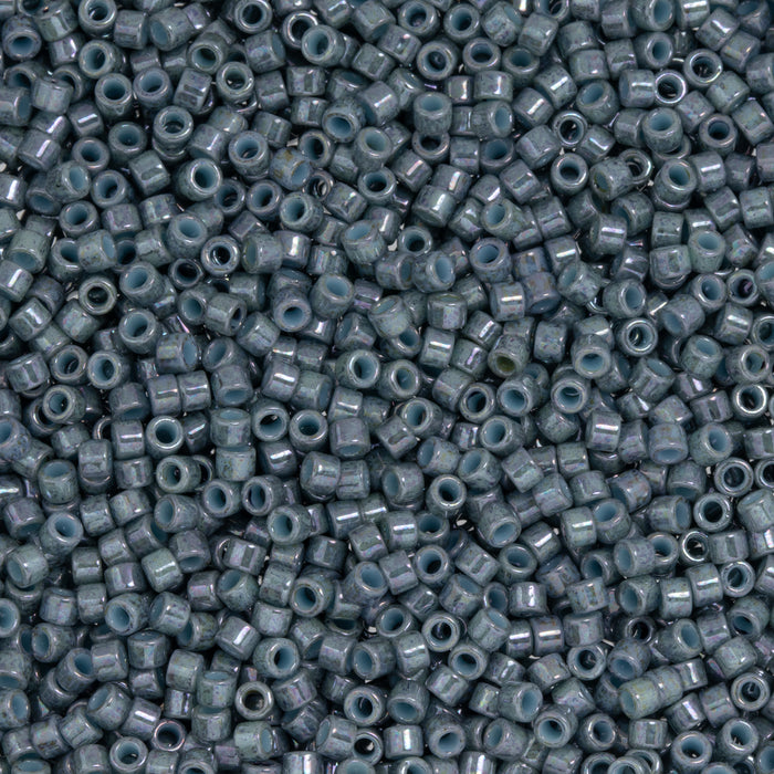 Toho Aiko Seed Beads, 11/0 #1208 'Marbled Chinese Turquoise' (4 Grams)