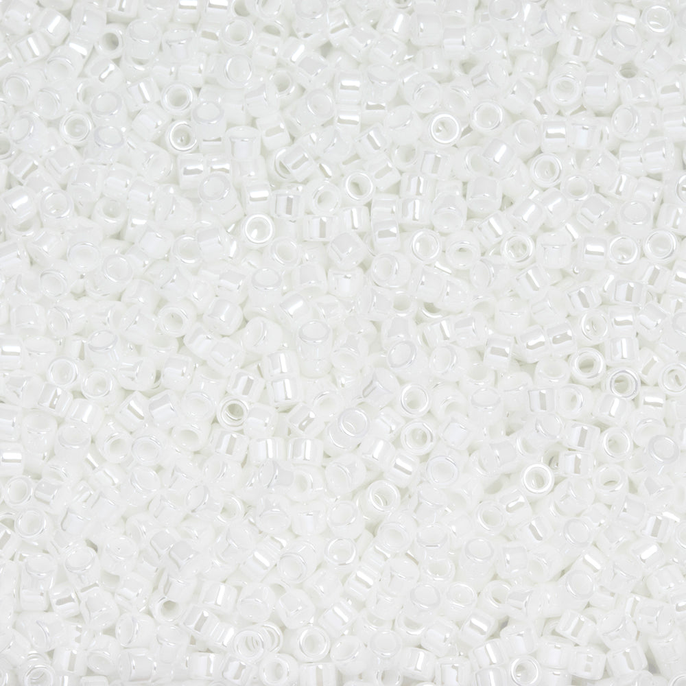 Toho Aiko Seed Beads, 11/0 #121 'Opaque White Luster' (4 Grams)