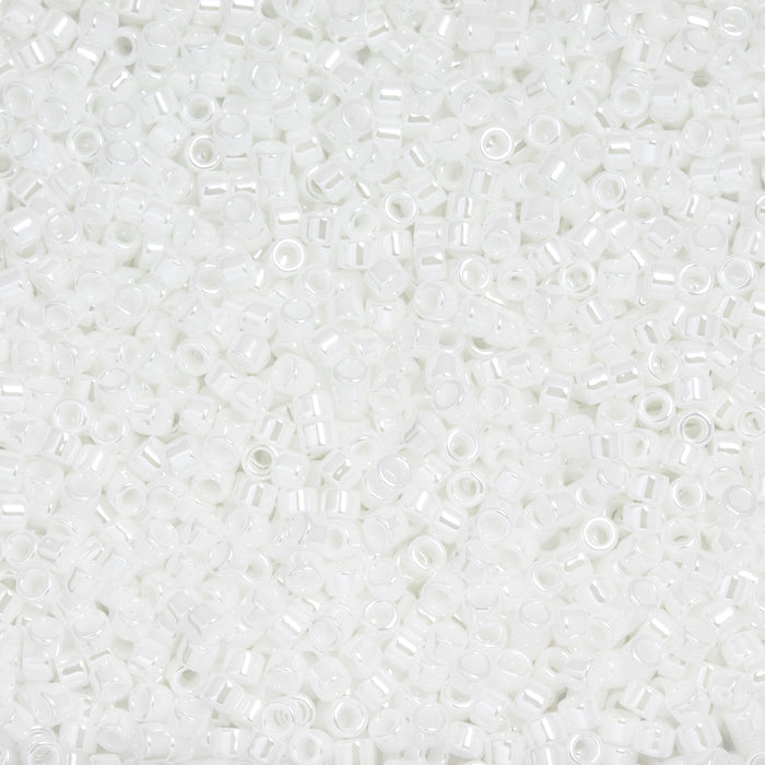 Toho Aiko Seed Beads, 11/0 #121 'Opaque White Luster' (4 Grams)