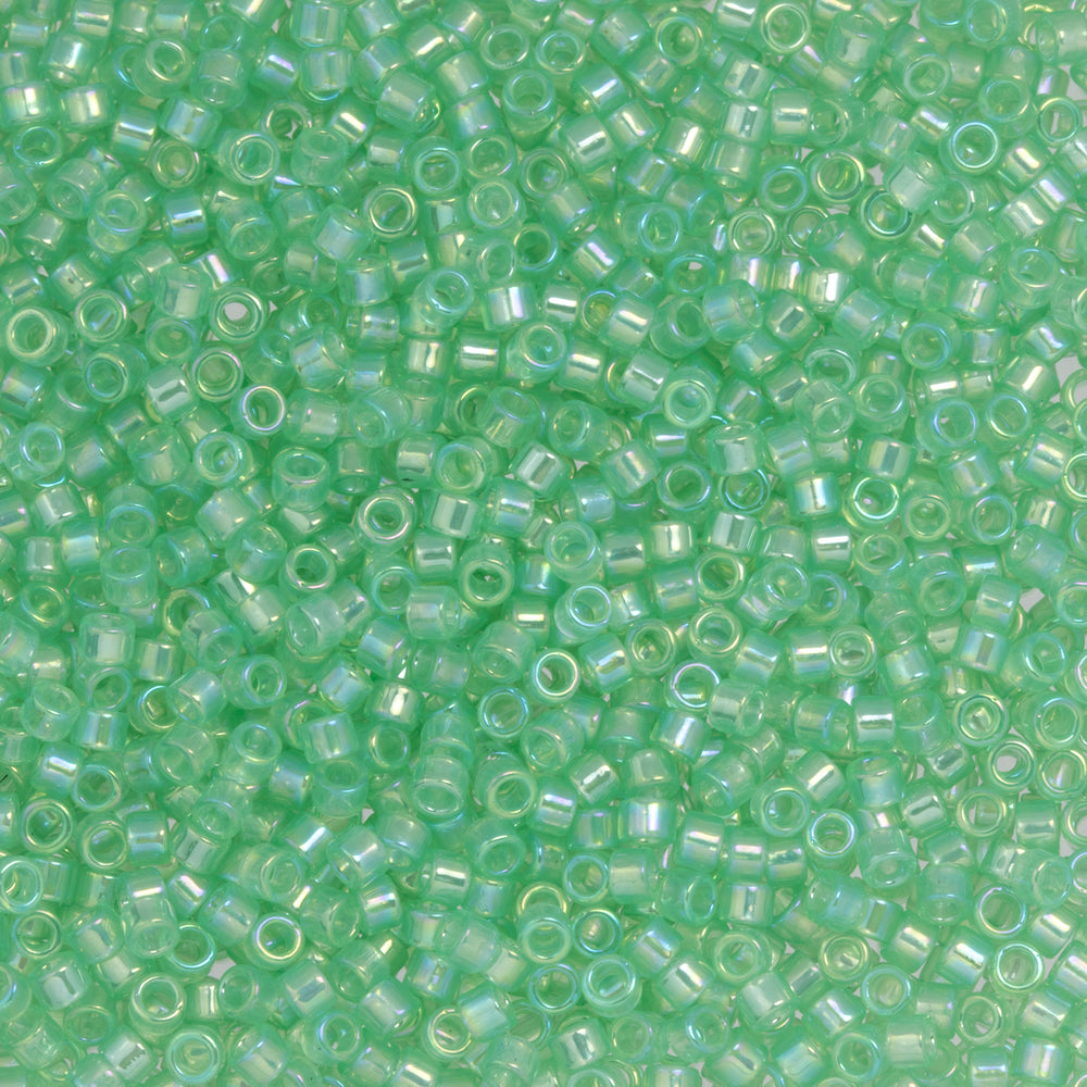 Toho Aiko Seed Beads, 11/0 #1244 'Translucent Celery Rainbow' (4 Grams)