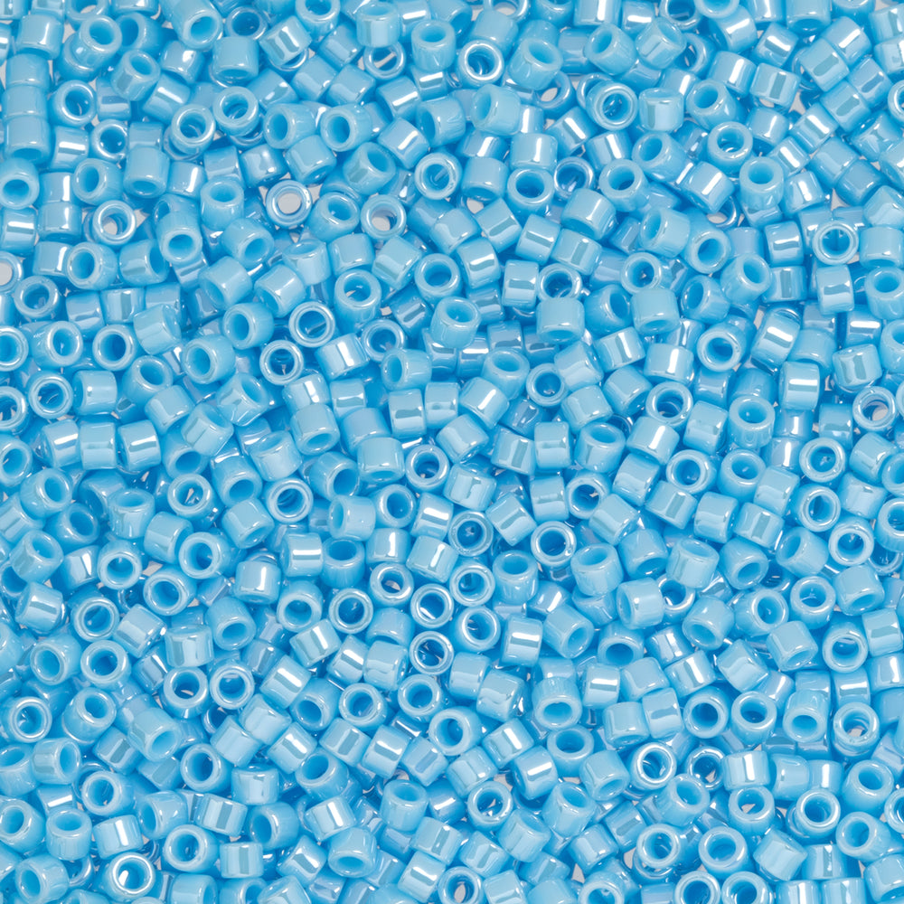 Toho Aiko Seed Beads, 11/0 #124B 'Opaque Baby Blue Luster' (4 Grams)