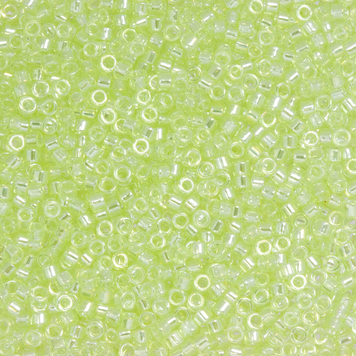 Toho Aiko Seed Beads, 11/0 #135 'Transparent Lemon-Lime Luster' (4 Grams)