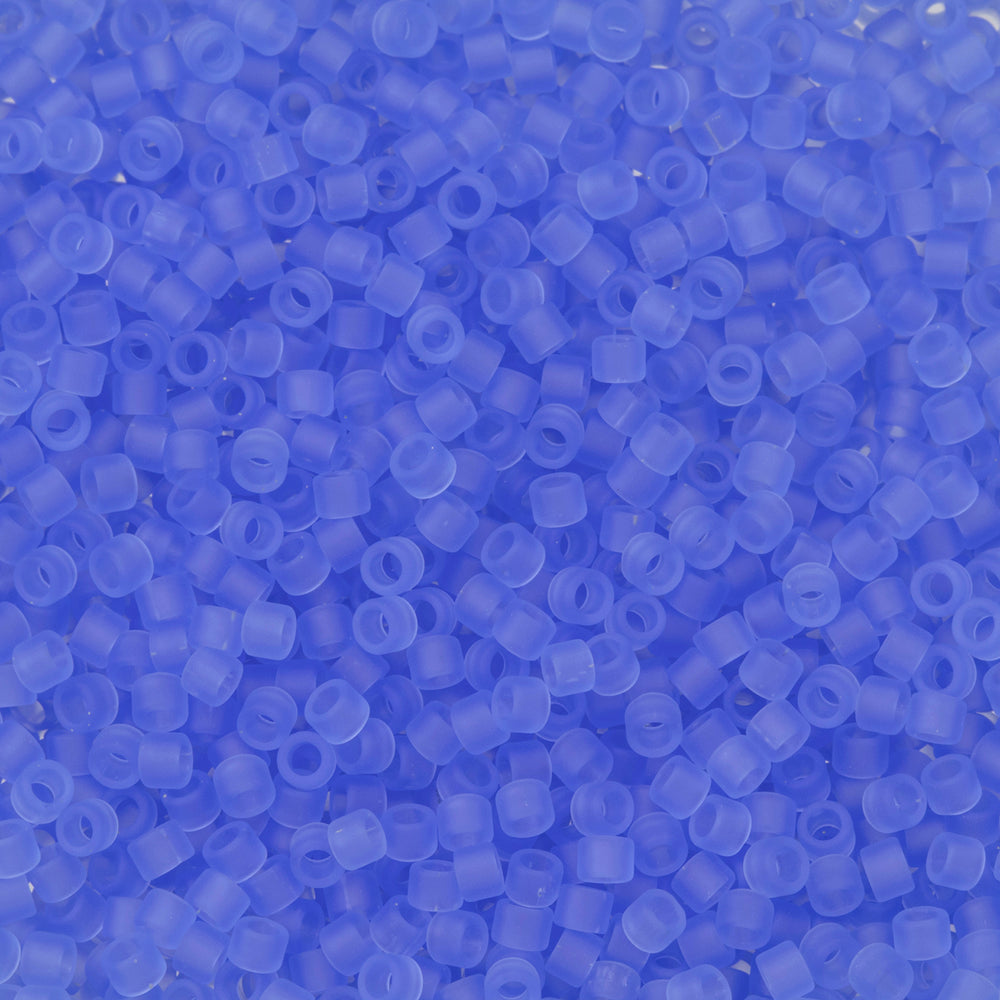 Toho Aiko Seed Beads, 11/0 #13F 'Transparent Frosted Lt Sapphire' (4 Grams)