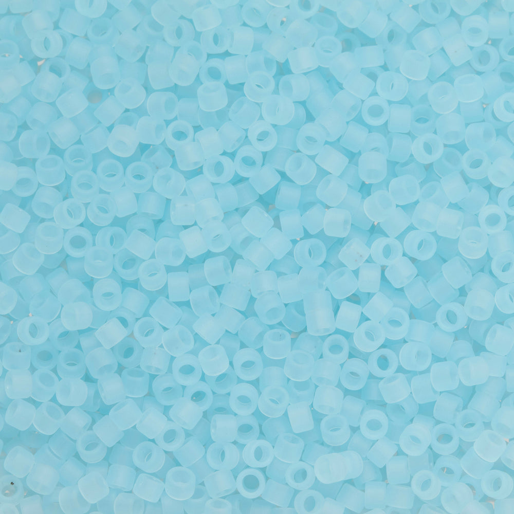 Toho Aiko Seed Beads, 11/0 #143F 'Ceylon Frosted Aqua' (4 Grams)