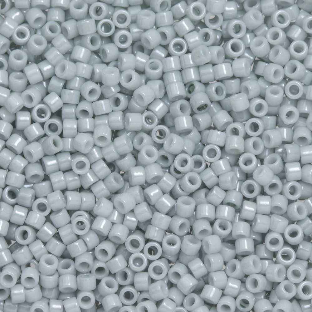 Toho Aiko Seed Beads, 11/0 #1600 'Opaque Lt Gray Luster' (4 Grams)