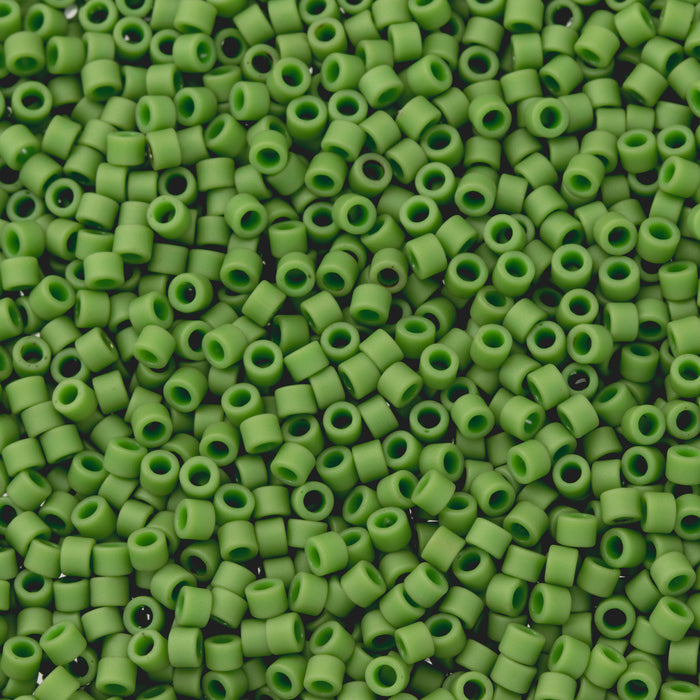 Toho Aiko Seed Beads, 11/0 #1610F 'Opaque Matte Luster Olive' (4 Grams)