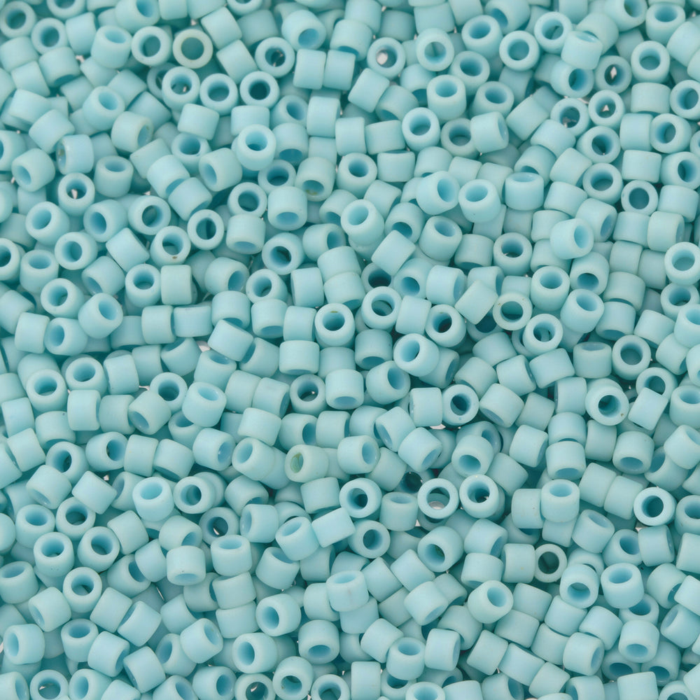 Toho Aiko Seed Beads, 11/0 #1612F 'Opaque Matte Lt Turquoise' (4 Grams)