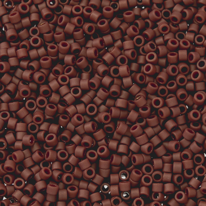 Toho Aiko Seed Beads, 11/0 #1625F 'Opaque Matte Beet Red' (4 Grams)