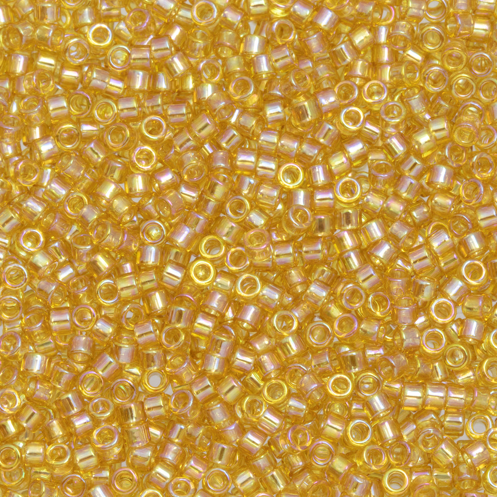 Toho Aiko Seed Beads, 11/0 #162 'Transparent Lt Topaz Rainbow' (4 Grams)