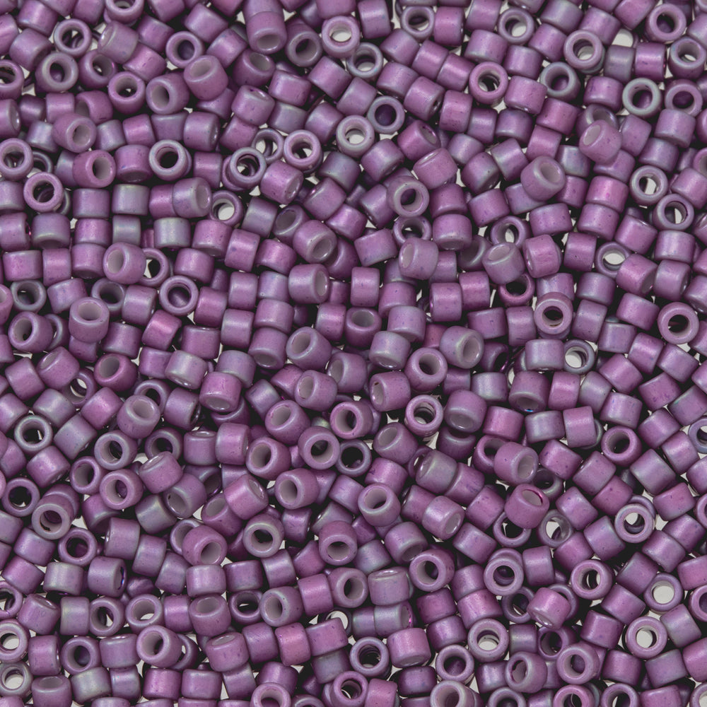 Toho Aiko Seed Beads, 11/0 #1633F 'Opaque Matte Blackberry Rainbow' (4 Grams)