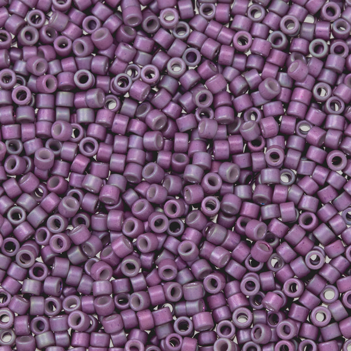 Toho Aiko Seed Beads, 11/0 #1633F 'Opaque Matte Blackberry Rainbow' (4 Grams)