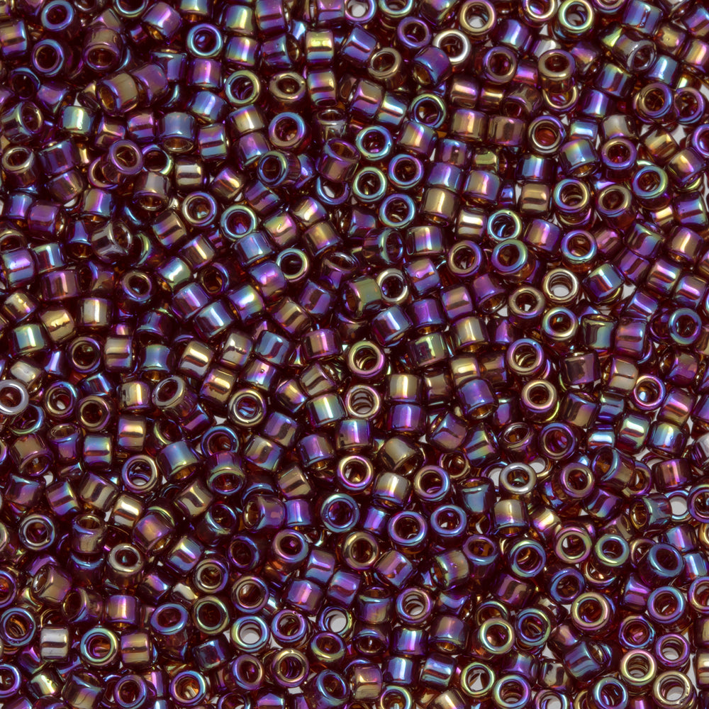 Toho Aiko Seed Beads, 11/0 #165D 'Transparent Garnet Rainbow' (4 Grams)