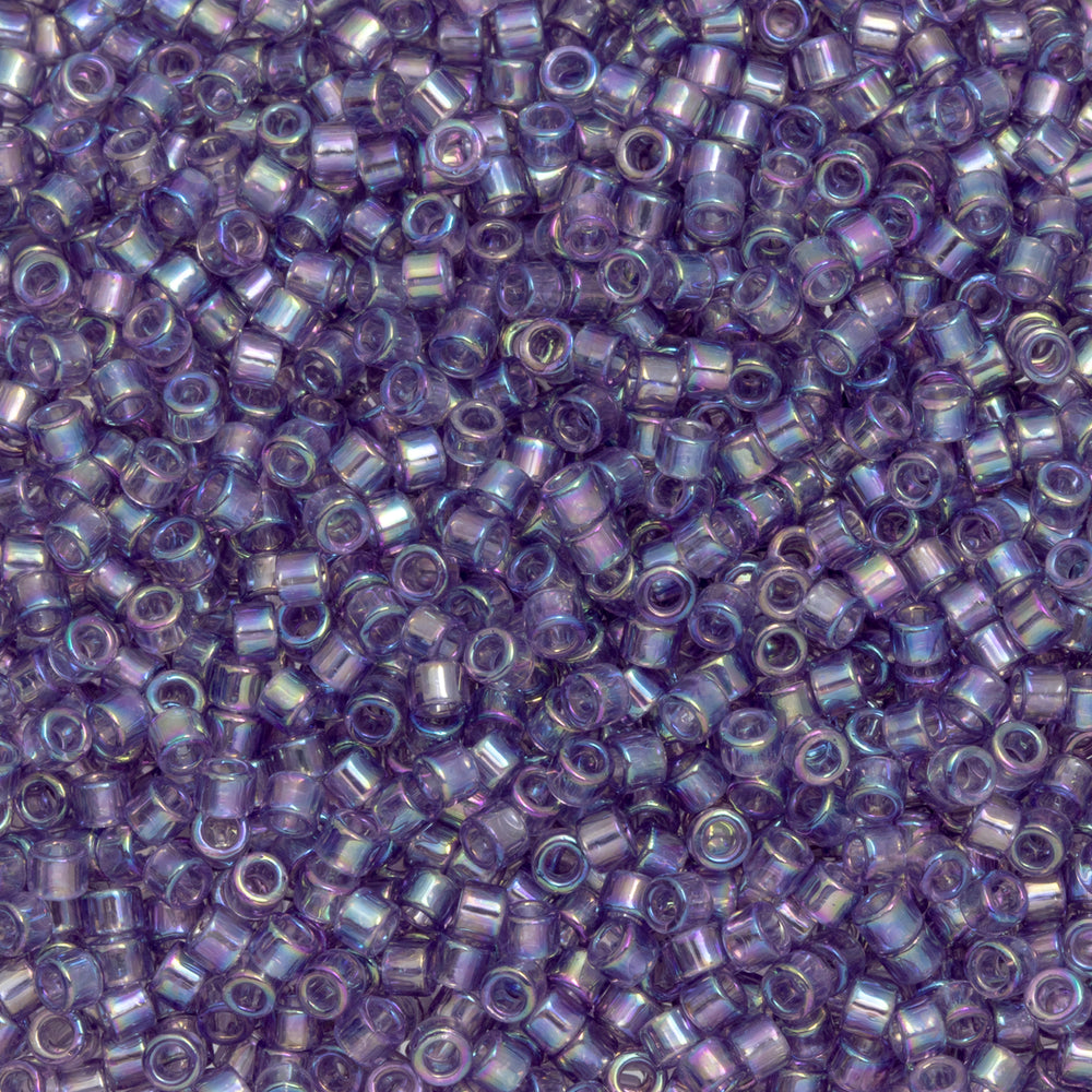 Toho Aiko Seed Beads, 11/0 #166D 'Transparent Sugar Plum Rainbow' (4 Grams)