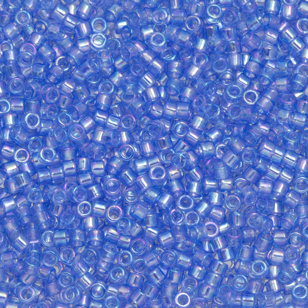 Toho Aiko Seed Beads, 11/0 #168 'Transparent Lt Sapphire Rainbow' (4 Grams)