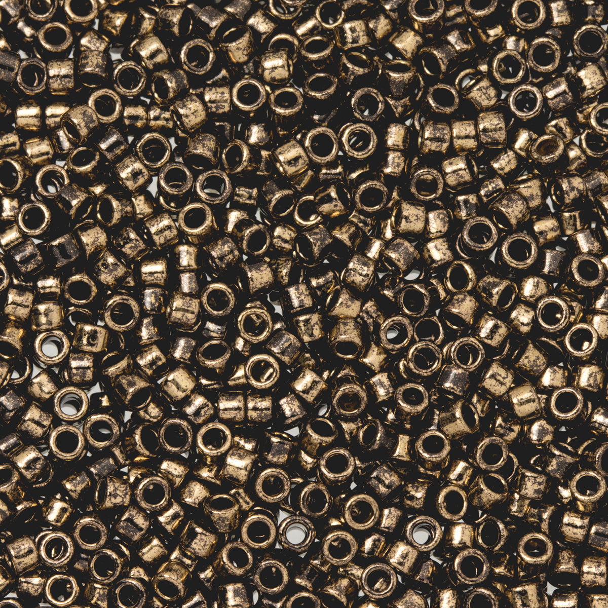 Toho Aiko Seed Beads, 11/0 #1706 'Gilded Marble Black' (4 Grams