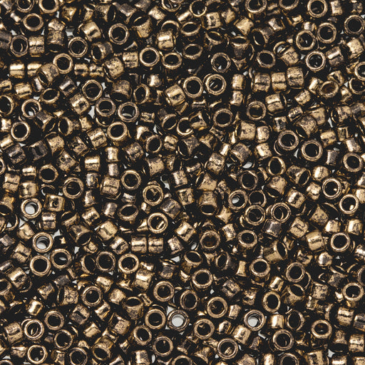 Toho Aiko Seed Beads, 11/0 #1706 'Gilded Marble Black' (4 Grams)