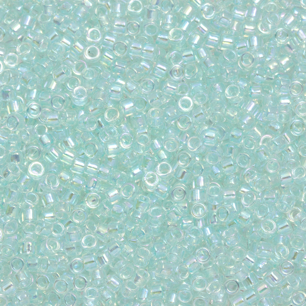 Toho Aiko Seed Beads, 11/0 #170L 'Transparent Blue Frost Rainbow' (4 Grams)