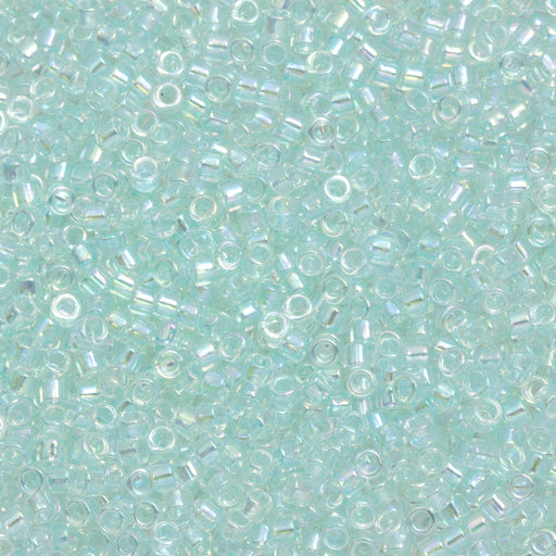 Toho Aiko Seed Beads, 11/0 #170L 'Transparent Blue Frost Rainbow' (4 Grams)