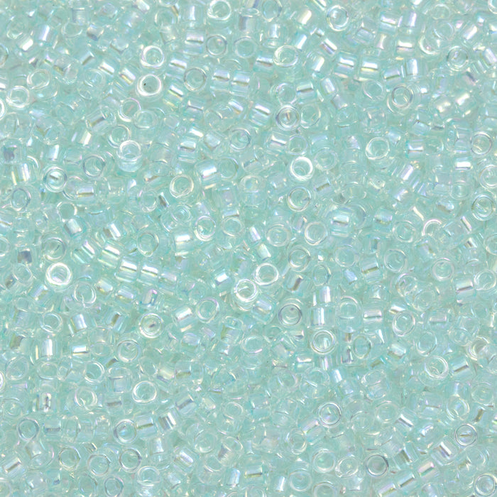 Toho Aiko Seed Beads, 11/0 #170L 'Transparent Blue Frost Rainbow' (4 Grams)