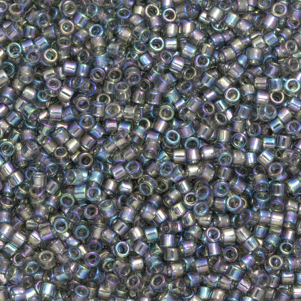 Toho Aiko Seed Beads, 11/0 #176B 'Transparent Gray Rainbow' (4 Grams)