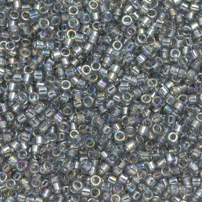 Toho Aiko Seed Beads, 11/0 #176 'Transparent Black Diamond Rainbow' (4 Grams)