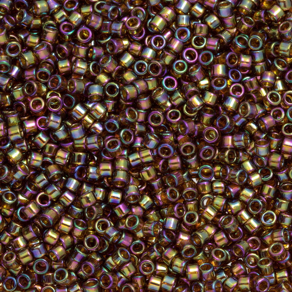 Toho Aiko Seed Beads, 11/0 #177 'Transparent Smokey Topaz Rainbow' (4 Grams)