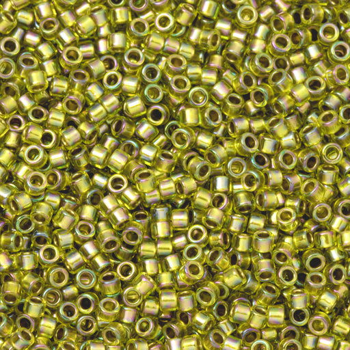 Toho Aiko Seed Beads, 11/0 #1803 'Gold-Lined Lemon Rainbow' (4 Grams)