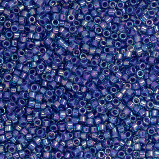 Toho Aiko Seed Beads, 11/0 #1843 'Lavender-Lined Aqua Rainbow' (4 Grams)