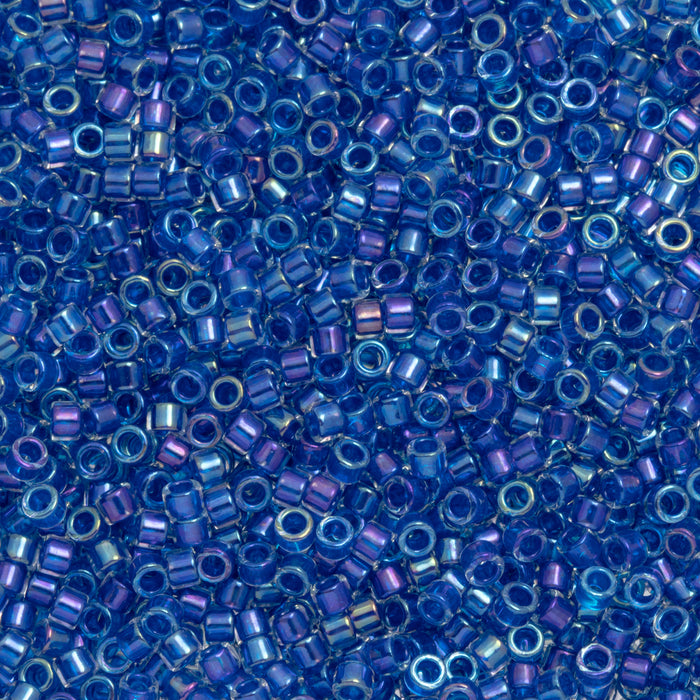 Toho Aiko Seed Beads, 11/0 #189 'Caribbean Blue-Lined Crystal' (4 Grams)