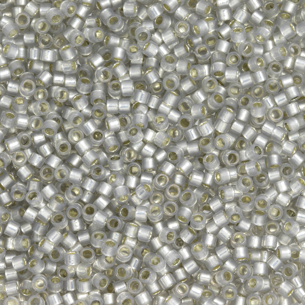 Toho Aiko Seed Beads, 11/0 #2101 'Translucent Silver-Lined Cloud' (4 Grams)