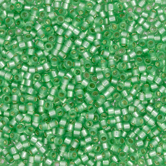 Toho Aiko Seed Beads, 11/0 #2103 'Translucent Silver-Lined Peridot' (4 Grams)