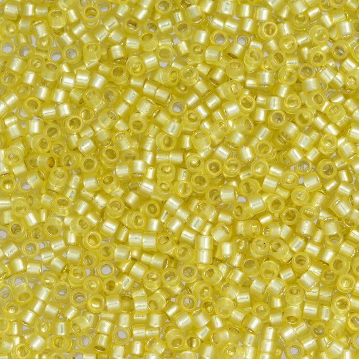 Toho Aiko Seed Beads, 11/0 #2109 'Translucent Silver-Lined Jonquil' (4 Grams)