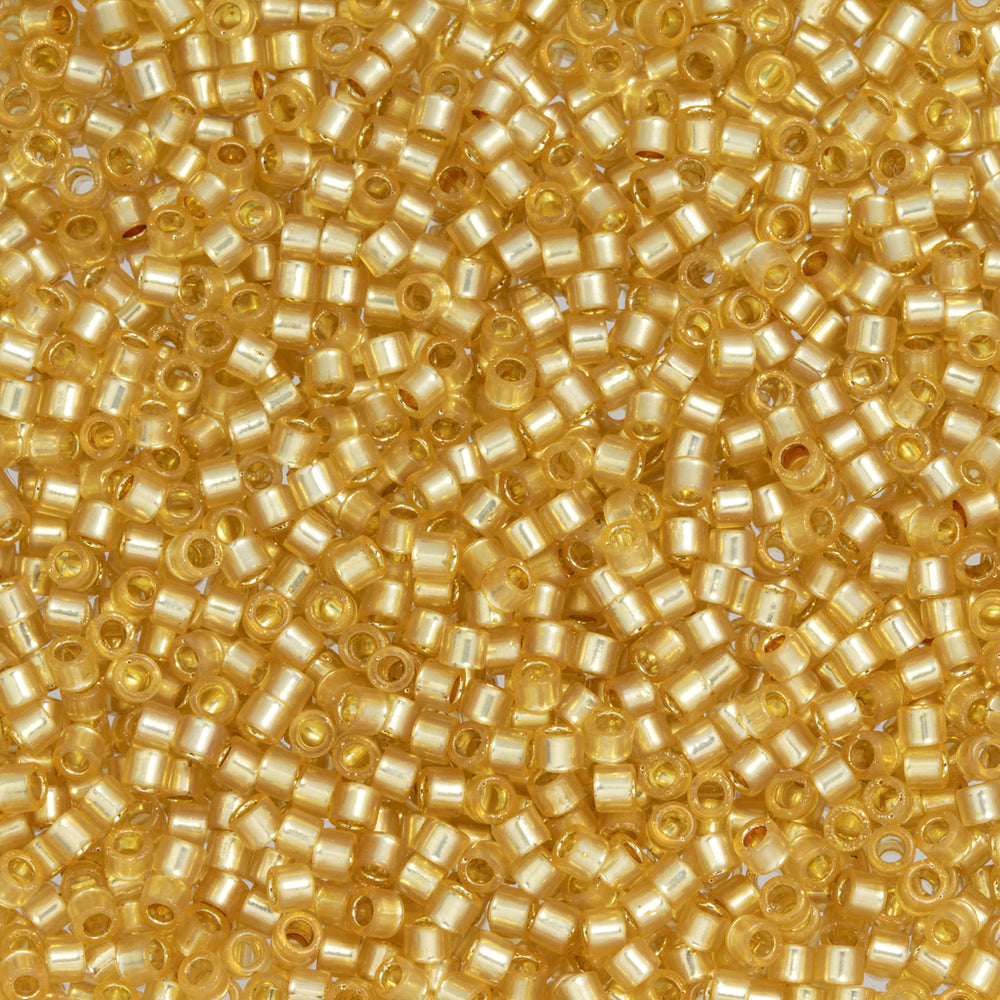 Toho Aiko Seed Beads, 11/0 #2110 'Translucent Silver-Lined Lt Topaz' (4 Grams)