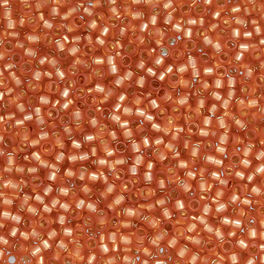 Toho Aiko Seed Beads, 11/0 #2112 'Translucent Silver-Lined Grapefruit' (4 Grams)