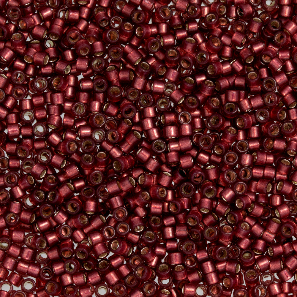 Toho Aiko Seed Beads, 11/0 #2113 'Translucent Silver-Lined Pomegranate' (4 Grams)