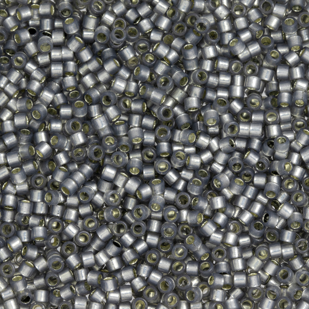 Toho Aiko Seed Beads, 11/0 #2115 'Translucent Silver-Lined Gray' (4 Grams)