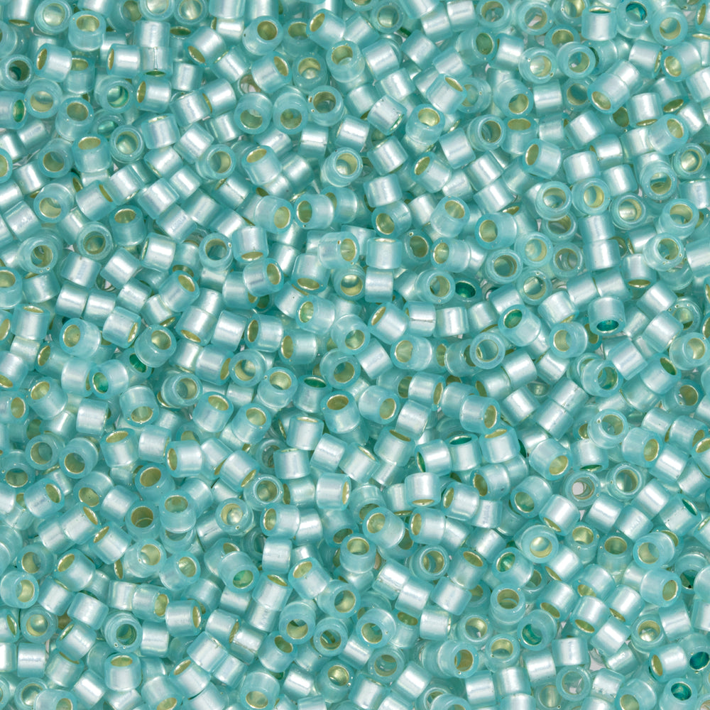 Toho Aiko Seed Beads, 11/0 #2116 'Translucent Silver-Lined Lt Aqua' (4 Grams)