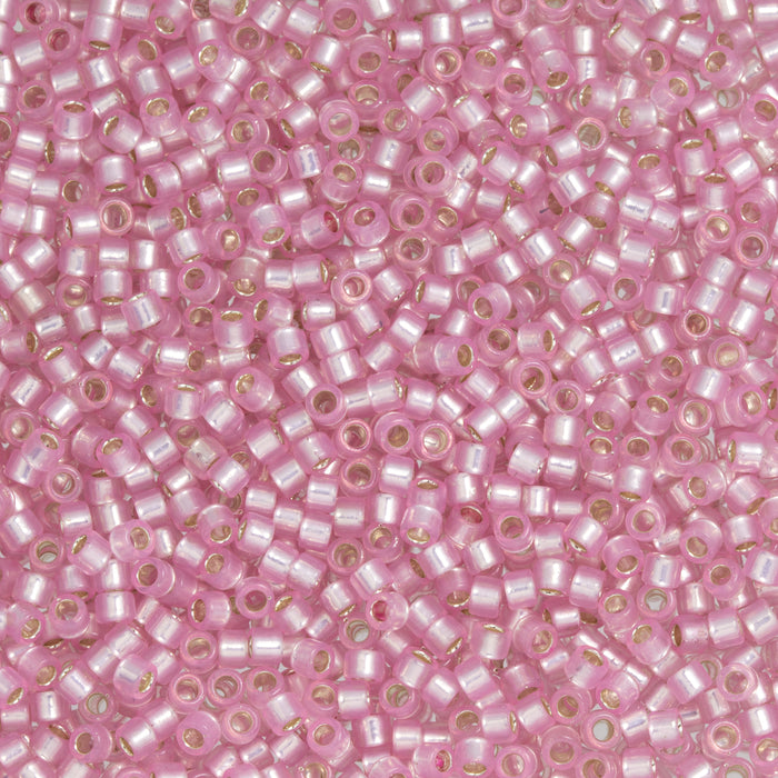 Toho Aiko Seed Beads, 11/0 #2120 'Translucent Silver-Lined Innocent Pink' (4 Grams)