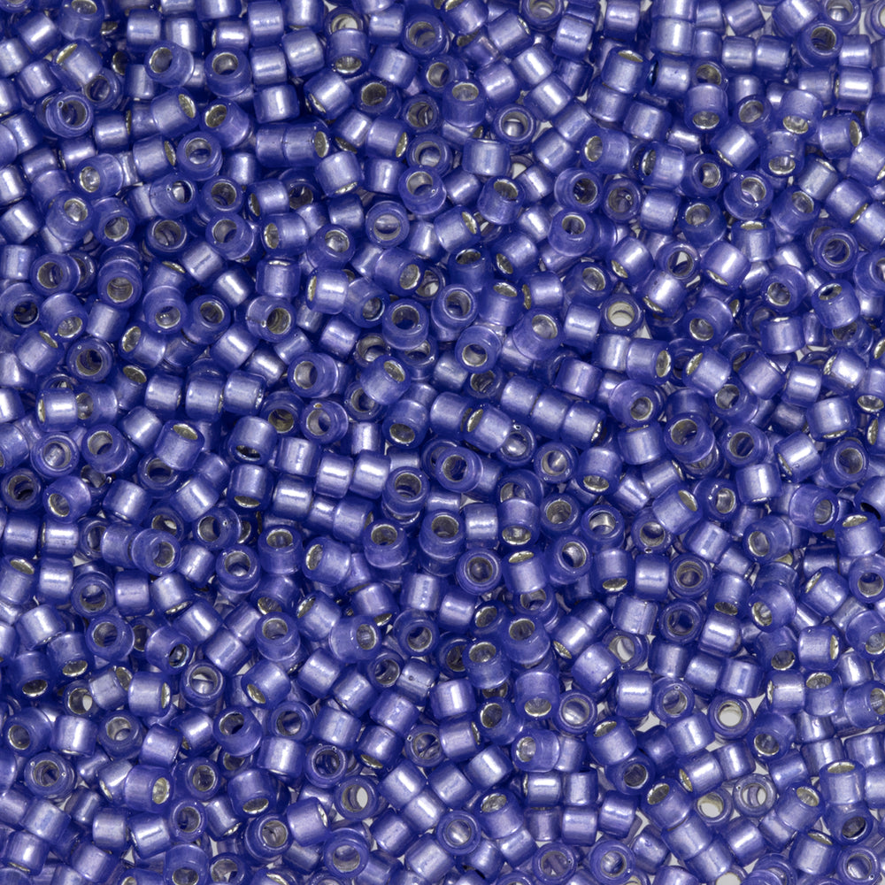 Toho Aiko Seed Beads, 11/0 #2123 'Translucent Silver-Lined Indigo' (4 Grams)