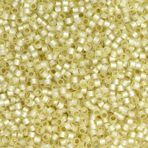 Toho Aiko Seed Beads, 11/0 #2125 'Translucent Silver-Lined Lt Jonquil' (4 Grams)