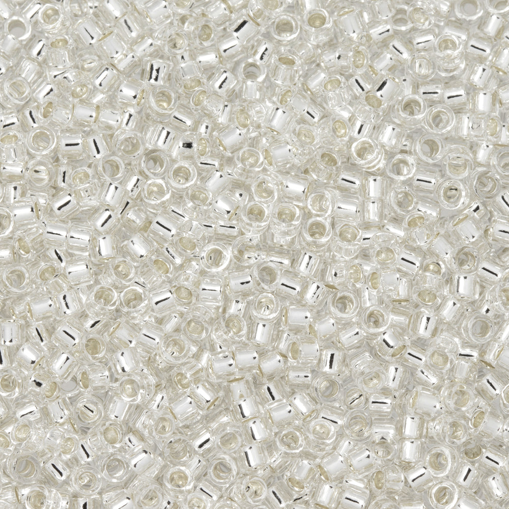 Toho Aiko Seed Beads, 11/0 #21 'Transparent Silver-Lined Crystal' (4 Grams)
