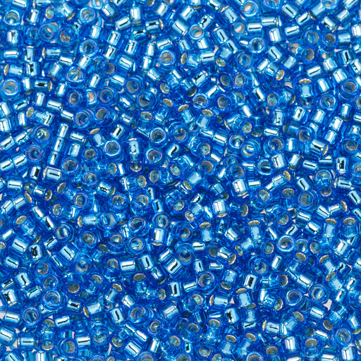 Toho Aiko Seed Beads, 11/0 #2206 'Transparent Silver-Lined Blue Topaz' (4 Grams)