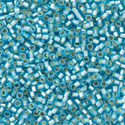 Toho Aiko Seed Beads, 11/0 #23F 'Matte Silver-Lined Aquamarine' (4 Grams)