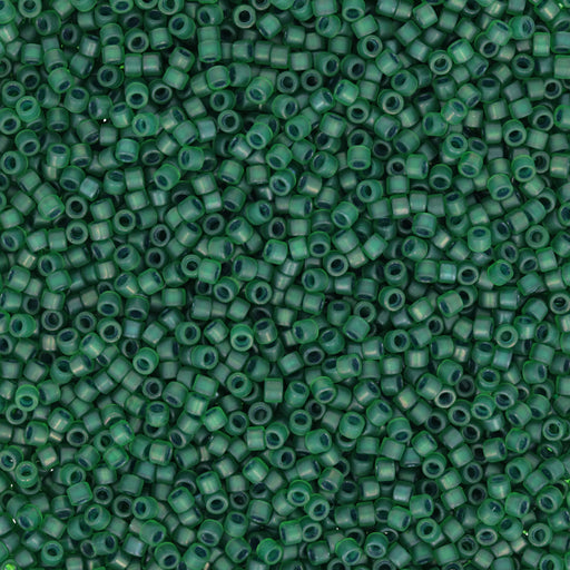 Toho Aiko Seed Beads, 11/0 #249FM 'Frosted Emerald-Lined Peridot' (4 Grams)